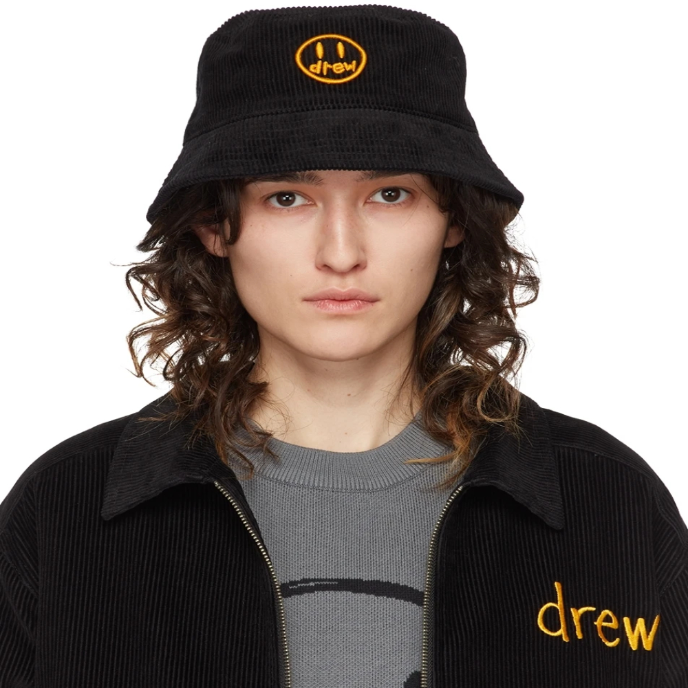 Drew House Exclusive Black Painted Mascot Bucket Hat - Black