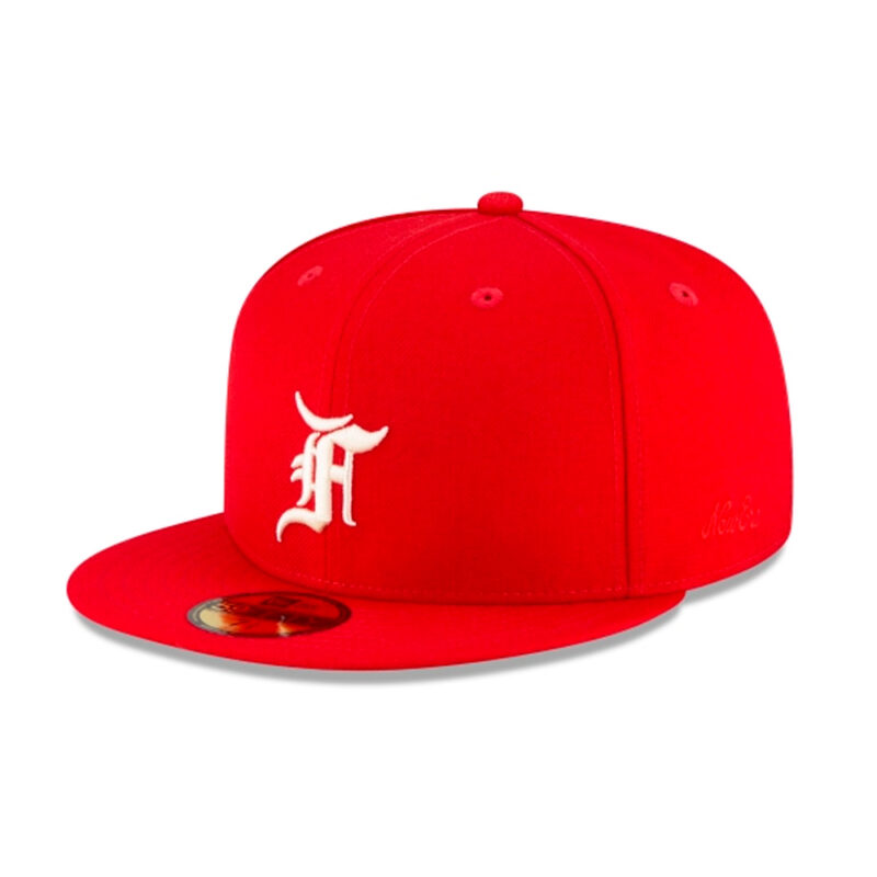Fear of God Essentials New Era Fitted Cap – Red