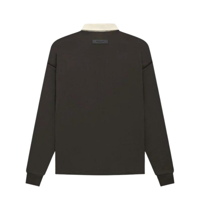 Fear of God Essentials Henley Rugpy Polo - Off Black