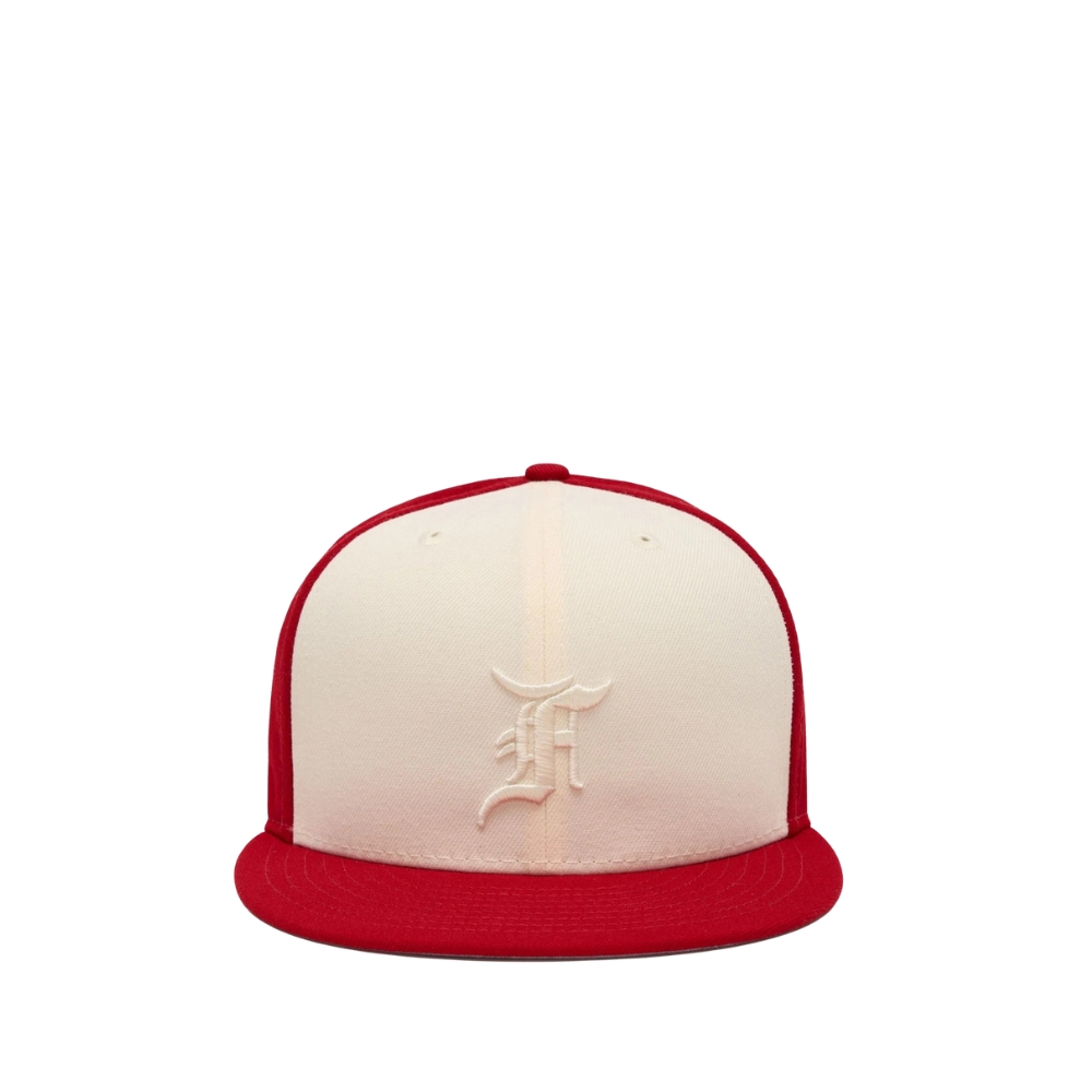 Mũ Fear Of God Essentials New Era 59Fifty Fitted Hat Red_White