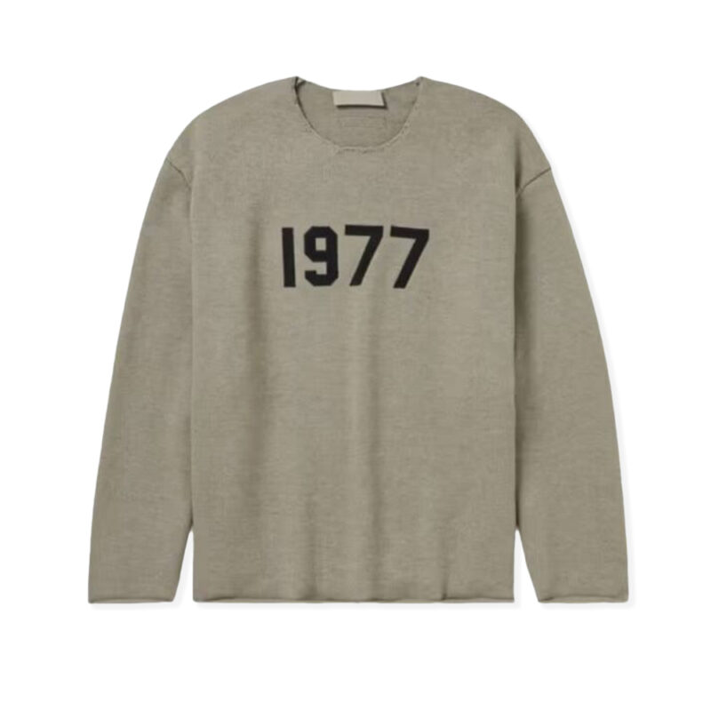 Fear of God Essentials 1977 Raw Edge Sweater Dark Oatmeal