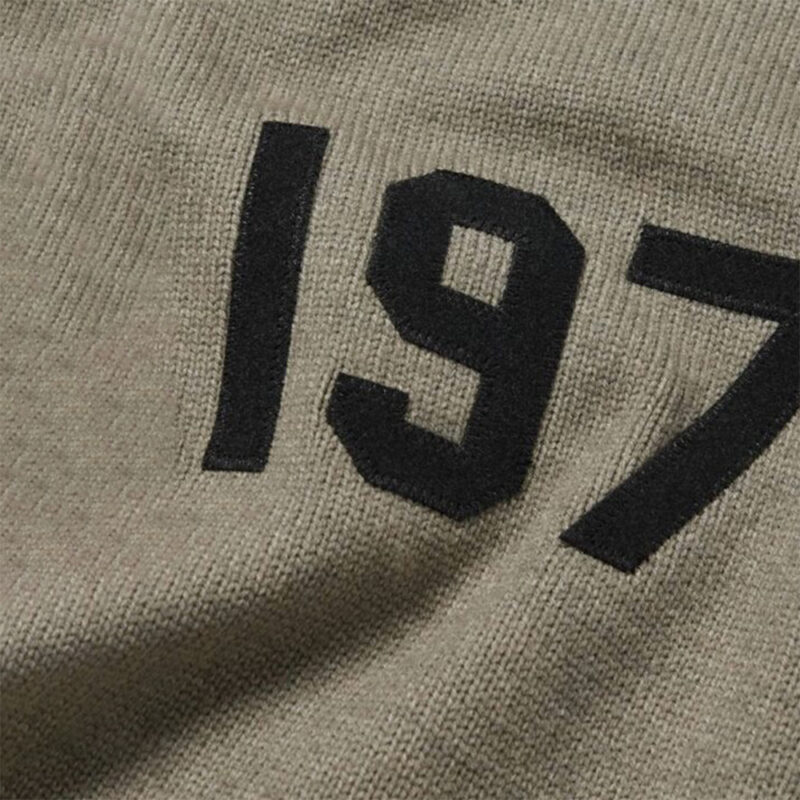 Fear of God Essentials 1977 Raw Edge Sweater Dark Oatmeal (2)