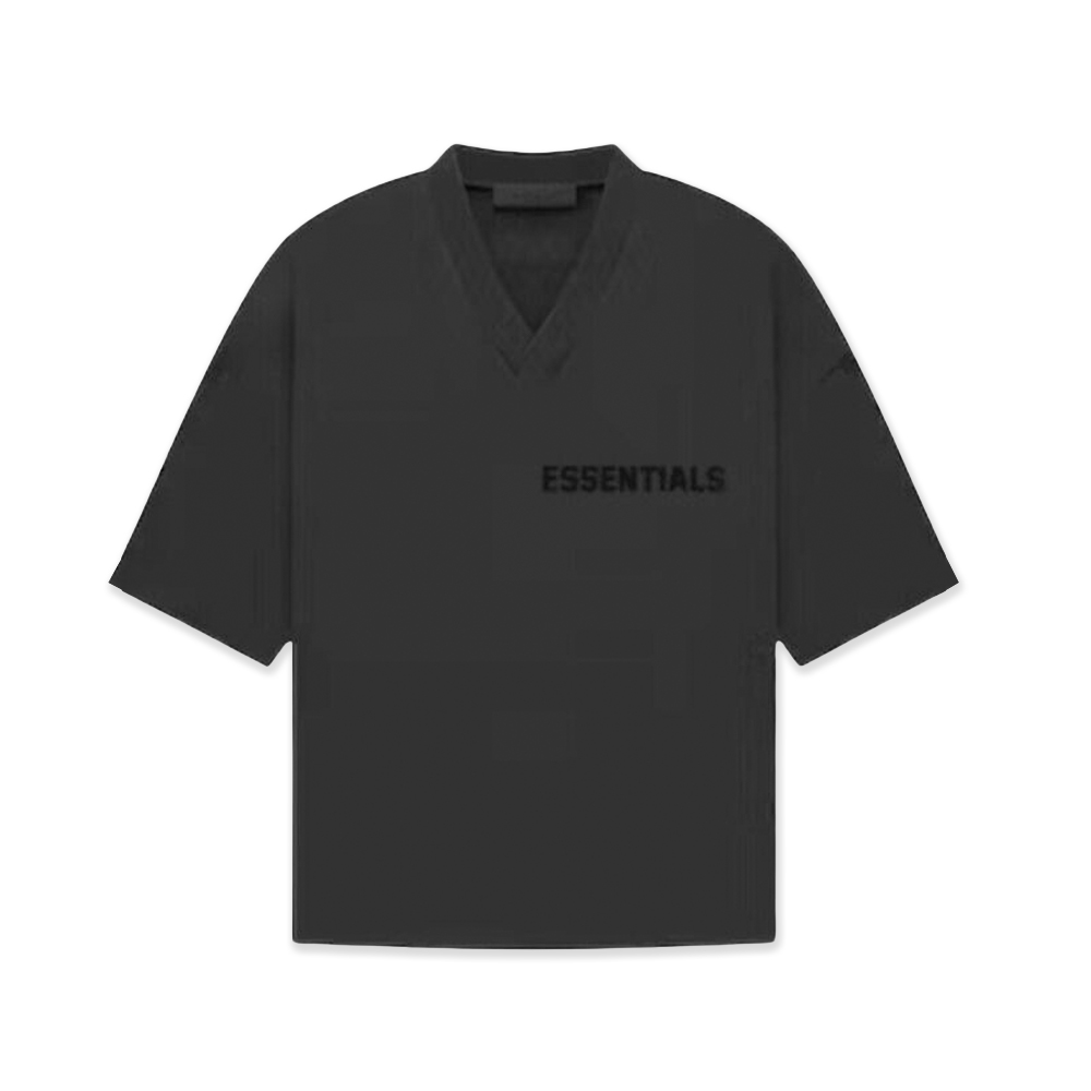 FEAR OF GOD ESSENTIALS V-NECK TEE – JET BLACK