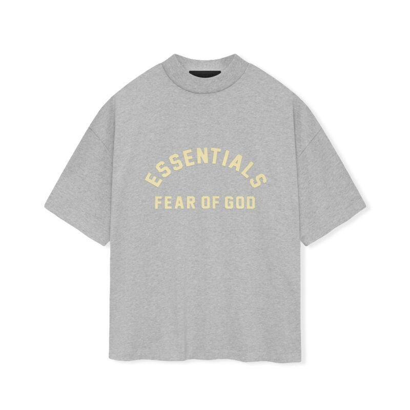 Fear Of God Essentials Heavy Crewneck Tee Light Heather Grey