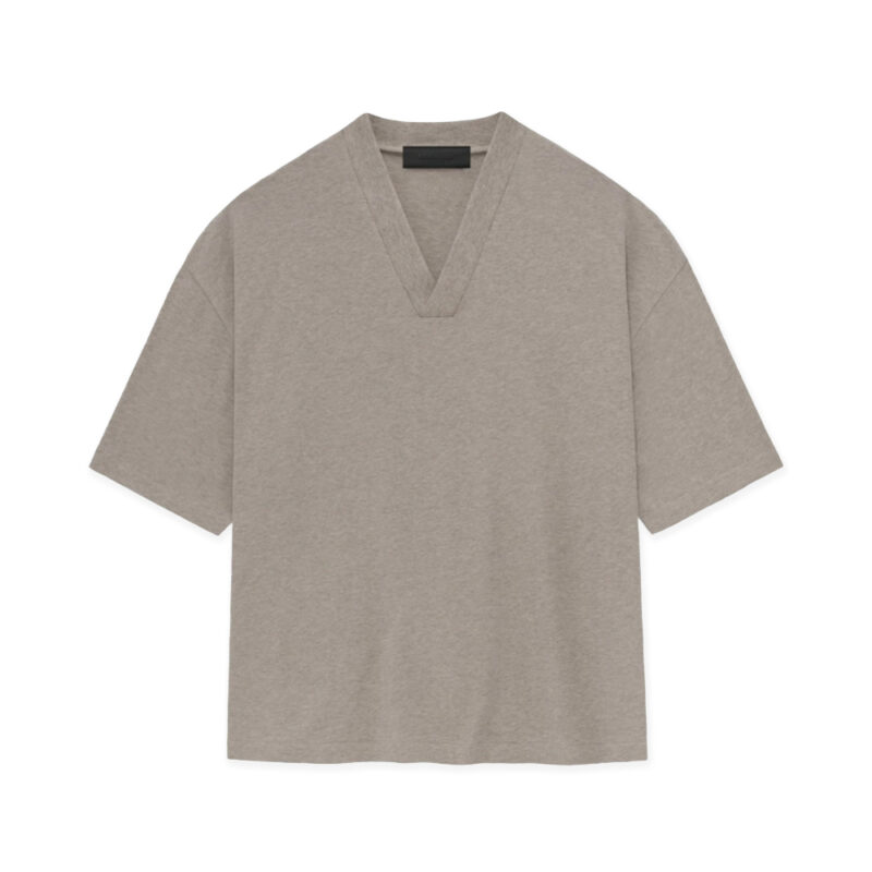 Fear of God Essentials V-Neck Tee Core Heather (2)